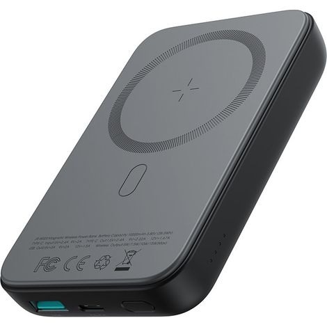 Mini Power Bank de 10000 mAh magn茅tico con cargador USB QC PD USB-C negro (1/5)