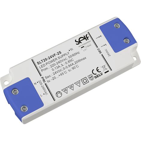 Self Electronics SLT20-24VF-2S LED-Trafo Konstantspannung 20 W 0.84 A 24 V nicht dimmbar 1 St.