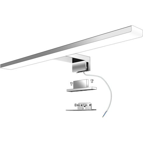LED-Badezimmerspiegelleuchte, 40 cm, 7 W, 820 lm, 230 V, 4000 K neutralweißes Licht, ultradünne Badezimmerspiegelleuchte aus Edelstahl der Klasse II, Wand-/Klemmspiegelleuchte, 400 mm.