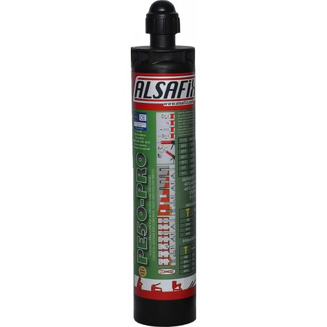 Cartouche de scellement chimique Polyester beige/pierre PE50-PRO 300 ml - PE50300 - Alsafix (1/3)