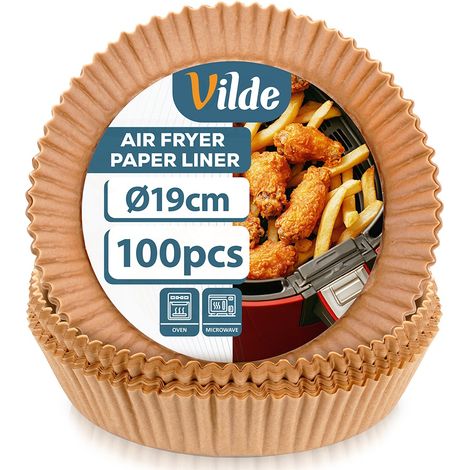 Feuilles de papier sulfurisé pour friteuse à air chaud, rondes, 19 cm, lot de 100 (1/5)