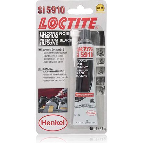 Loctite – Joint d'étanchéité noir silicone 40ml – Pour plans de joint en contact avec l’huile – Non corrosif – Faible odeur (1/4)
