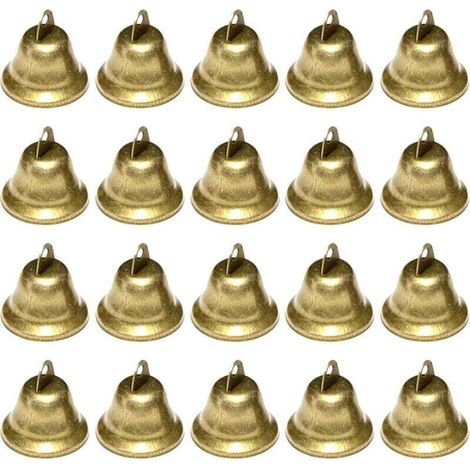 Clochette - Métal Bronze Plaqué Fer - Pour Décoration Mariage Noël Bricolage - 20 Pièces (1/4)