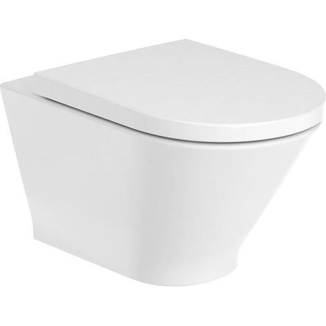 ROCA A3460NL000 THE GAP ROUND Rimless Inodoro Suspendido Fijaciones Ocultas - Asiento: Caida Normal - ref: A3460NL000+A801D10001