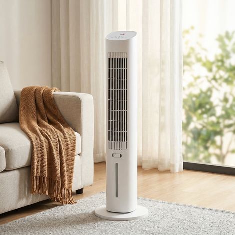 Refroidisseur d'air tour 3 en 1 avec réservoir d'eau de 3 litres. 3 vitesses et 3 modes. Blanc