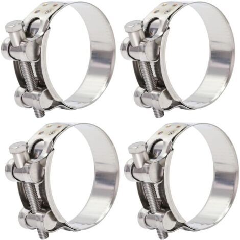 Collier de serrage, Lot de 6 Plage de Serrage 40-43mm, T-Bolt Collier Inox, Colliers de Serrage à Boulon en T pour Conduite d'eau, Conduite de gaz, Tube d'automobiles (1/4)
