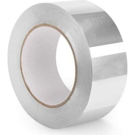SABIR Ruban Adhésif d'Aluminium - Scotch Isolant Thermique Professionnelle – 5cm x 50m - Rouleau Aluminium Adhesif Haute température de Réparation - Pour Sceller La Ventilation Et La Climatisation.. (1/4)