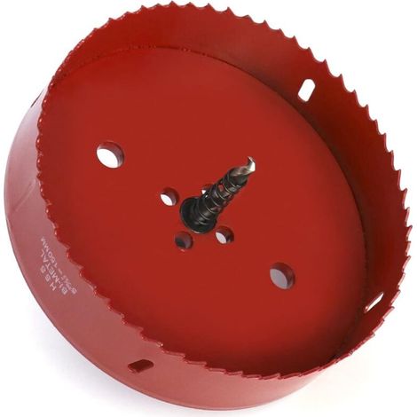 Scie Cloche Bi-Métal Ø 150 mm, acier rapide HSS M42, avec tige hexagonale et foret pour aluminium, fer et bois Scie cloche et trépan (1/5)