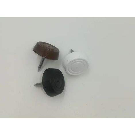 SOTTOSEDIA IN PLASTICA DIAM. 17 MM CON CHIODO  COLORE BIANCO (1/2)