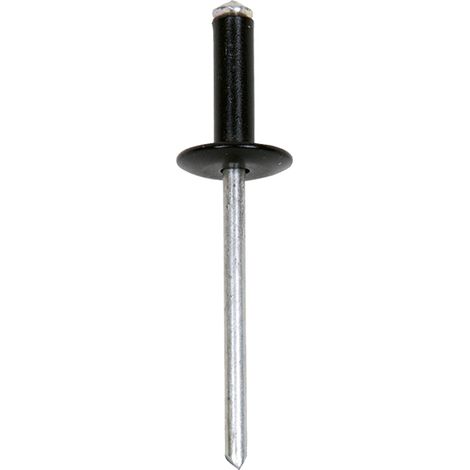 Remache flor cabeza ancha negro 4,0x16mm.