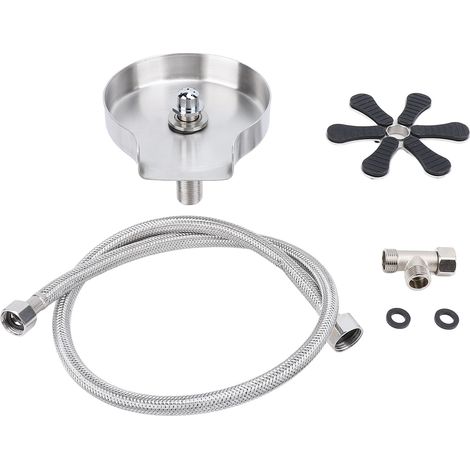 Rince-verres pour éviers de cuisine, en acier inoxydable 304, lave-tasses et bouteilles automatique haute pression pour la maison, les bars, les karaokés, les cafés et les hôtels (UE 3/8). (1/5)