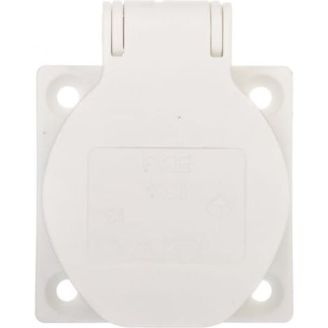 Einbausteckdose 10/16A 2P+Z 230V weiß IP54 1050-0ws