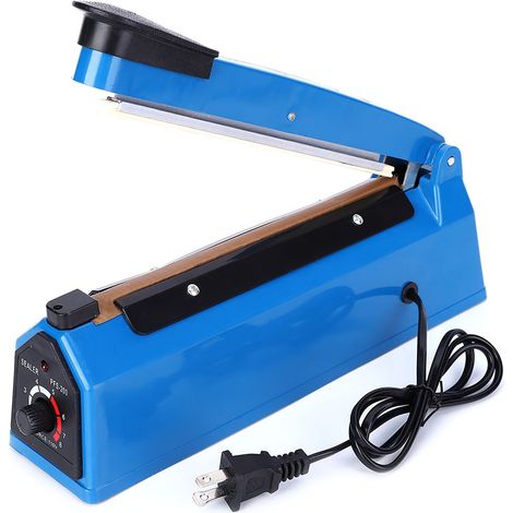 Machine de scellage à air chaud manuelle PFS-200 300 W, machine de scellage par impulsions de 8 pouces, minuterie réglable, prise standard américaine, 110 V CA (1/5)