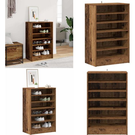 vidaXL Schuhschrank Altholz-Optik 60x35x92 cm Holzwerkstoff (1/5)