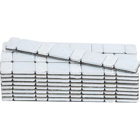 Lot de 25 bandes 5g+10g, 60g/2,12oz, masses à équilibrer adhésives pour jantes, blocs de contrepoids auto-collants pour pneus de voiture (sans spatule) (1/4)