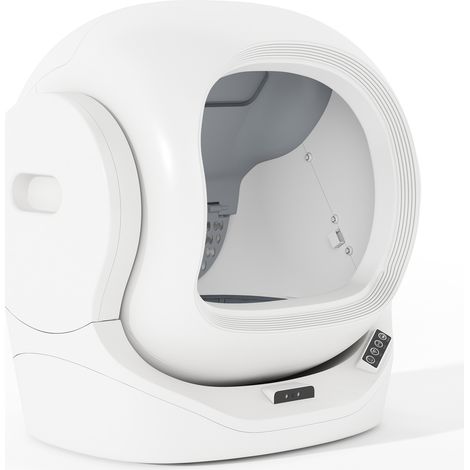 Lettiera automatica per gatti con controllo app, capacità 68L, contenitore rifiuti 8L, sistema di sicurezza a infrarossi, adatta per 1-2 gatti (1/5)