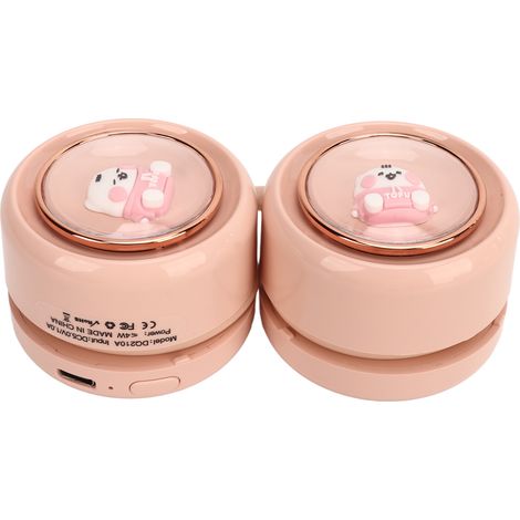 Ventilateur de cou USB multifonction silencieux à 3 vitesses, puissant et portable, idéal pour le camping et les voyages en plein air (rose). (1/5)