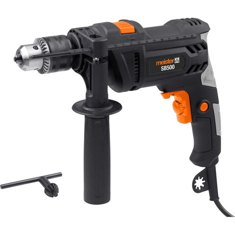 Meister Schlagbohrmaschine 500 W, SB500 - Zahnkranzbohrfutter - Drehzahl-Vorwahl - Mit Zusatzhandgriff & Tiefenanschlag