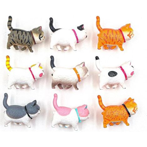 Imanes para nevera para amantes de los gatos，juego de 9 piezas，Aptos para pizarras blancas y tarjetas，Decoración del hogar y artículos de oficina (1/5)