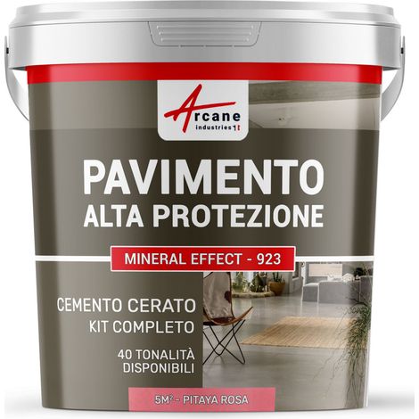 Microcemento per pavimenti interni: alta protezione - 5 m² (in 2 strati) Pitaya Rosa - ARCANE INDUSTRIES