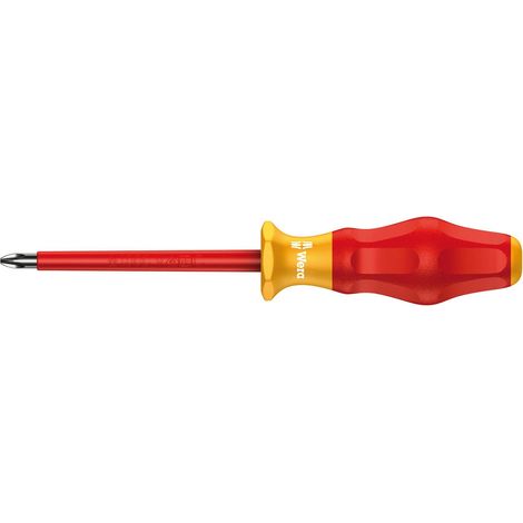Tournevis isolé pour vis cruciformes PZ, PZ 1 x 80 mm, Rouge (1/5)