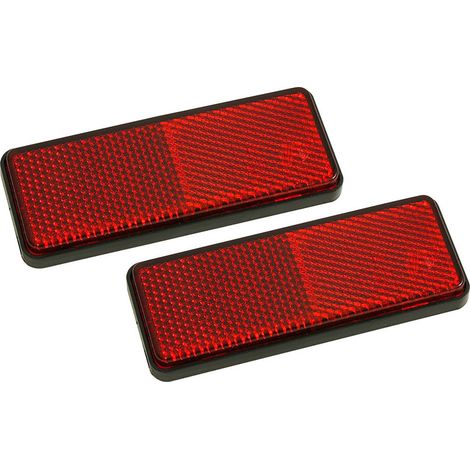 Catadioptres rouges dimensions 57x40 mm X 2 (1/2)