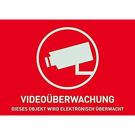 ABUS AU1320 AUTOCOLLANT DE SURVEILLANCE VIDÉO 148 X 105 MM