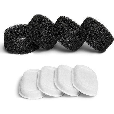 Katzenbrunnenfilter, 8 Filter + 8 Schwämme, Katzenbrunnenfilter mit Harz und Aktivkohle (1/5)