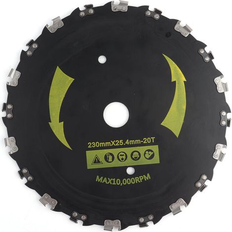 Lame de coupe circulaire en acier haute teneur en carbone pour débroussailleuse (9 pouces, 20 dents) (1/5)