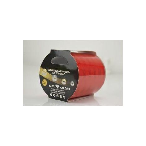 Cinta adhesiva roja de alta visibilidad 100 mm X 5 M SEKURECO