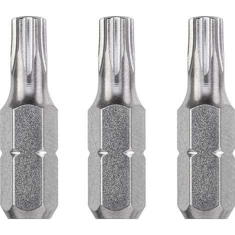 kwb 3 x Bits 25 mm TORX 27 Industrial Steel 121227 (acciaio TQ 60, ISO 1173, drive C 6.3) (1/3)