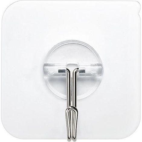 Set mit 6 transparenten Klebehaken – Maximale Traglast: 5 kg – Ideal für Bad, Küche, Decke, Wand, Tür und Handtuchhalter (1/5)