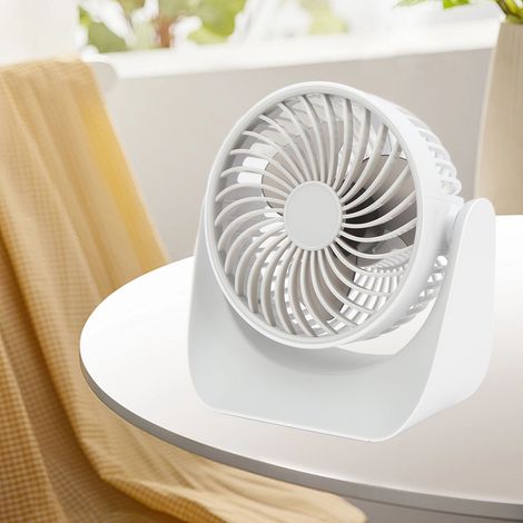3-stufiger Luftzirkulationsventilator für kleine Räume, wiederaufladbarer Ventilator, hohe Windleistung, geeignet für Studentenwohnheime, Camping und den Einsatz im Freien. (1/5)