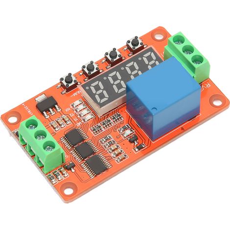 Module relais temporisé 18 fonctions, cycle de temporisation, relais autobloquant pour domotique, contrôle automatique 12 V (1/4)