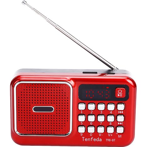 Radio portable AM/FM compacte à piles avec lecteur MP3 pour la maison ou le bureau (1/5)