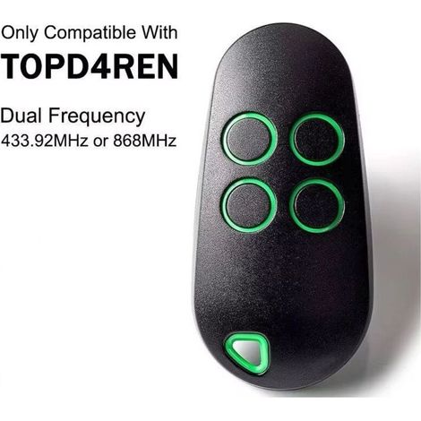 Télécommande universelle pour portail et porte de garage – Double fréquence 433,92 MHz / 868,35 MHz – Compatible avec systèmes motorisés Somfy, Nice, FAAC, BFT, CAME, Marantec – Télécomande portable s (1/5)
