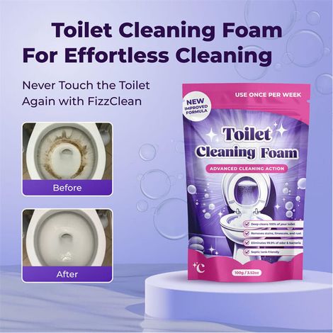 FizzClean Toilet Cleaner (canned) - Scented, removes stains, prevents dirt and odors.