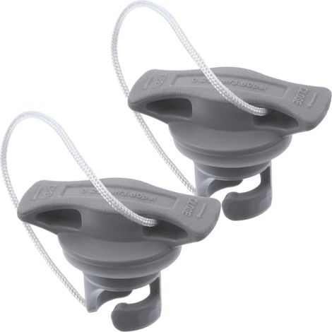 Bouchon Valve Air - Lot de 2 - PVC Gris - Anti-Fuite - Kayak Bateau Gonflable - 5,0x3,5x3,0cm (1/5)
