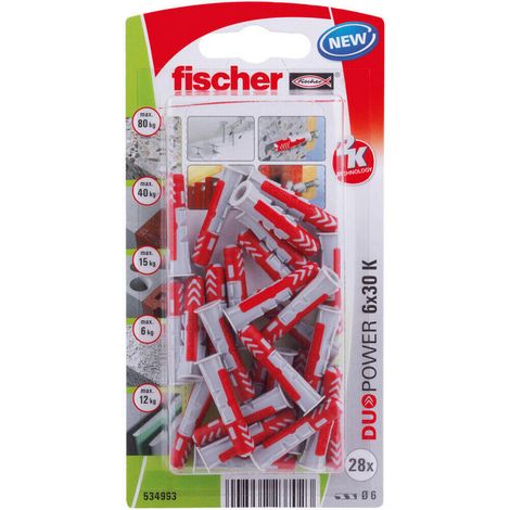 BLISTER 28 TACOS DUOPOWER Ø6x30mm 534993 FISCHER
