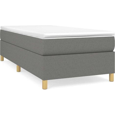 Maison Exclusive - Box spring postel s matrací tmavě šedá 80 x 200 cm textil (1/5)