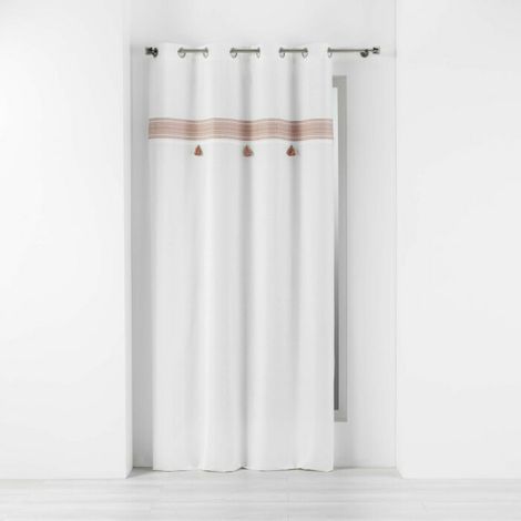 Rideau à œillets Amaya rose 140x240 cm
