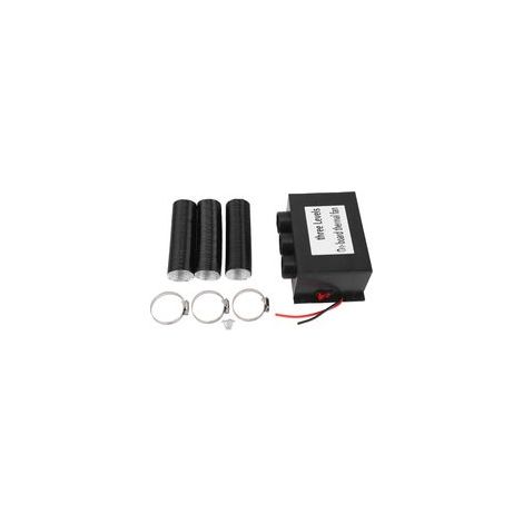 Calefactor electrónico con ventilador de 600 W DC24V: 3 salidas de aire, control de temperatura dual, silencioso y rápido.