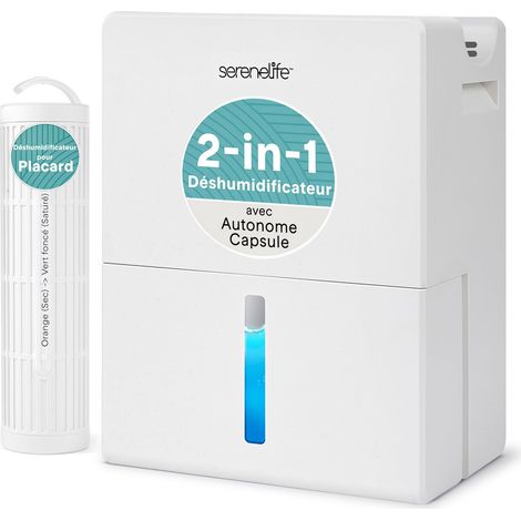 Déshumidificateur 2,7 L Déshumidificateur à Semi-Conducteurs avec Arrêt Automatique, Dégivrage, Minuterie et Mode Sommeil, Contrôle de l’Humidité, Réservoir 2,3 L, Fonctionnement Silencieux (1/5)
