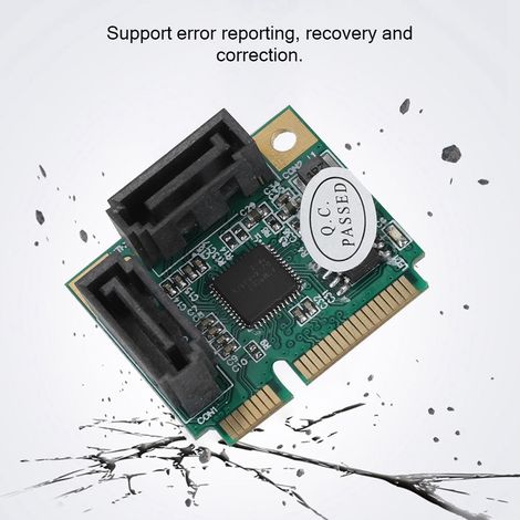 Mini-PCI-e-PCI-zu-SATA-3.0-6-Gbit/s-2-Port-Festplattenerweiterungskarte für Windows (1/5)