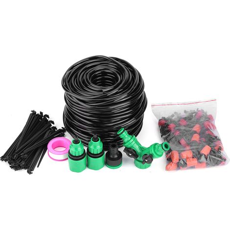 Lot de tuyau d'arrosage 40 m pour système d'irrigation goutte-à-goutte, jardin, serre, plantes, kit de micro-arrosage. (1/5)