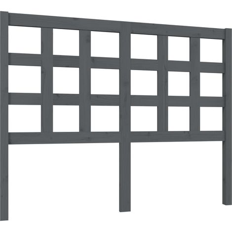 Testiera per dormire accessorio per camera da letto 125,5 x 4 x 100 cm legno di pino grigio TDL0203511