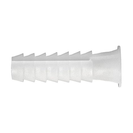 WURKO tacos blancos estriados 9 mm , Tacos plástico estriados, modelo 3377Tamaño 9mmColor blancoBlister