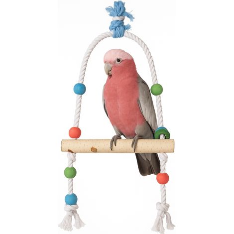 Parrot Planet Naturally - Altalena in betulla per pappagalli di medie dimensioni (1/5)