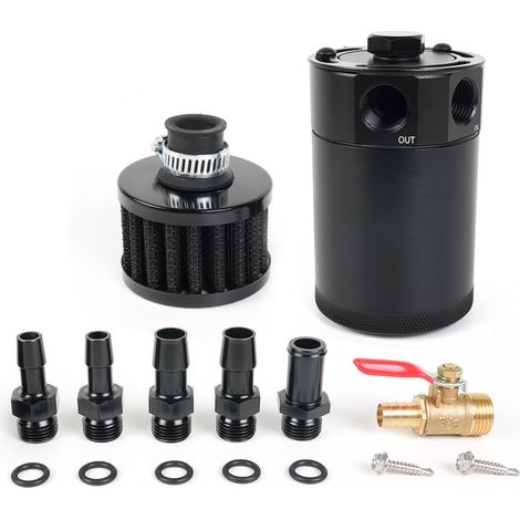 Modification du véhicule : reniflard d’huile à deux trous avec filtre à air respirable, séparateur huile-gaz et filtre. (1/5)