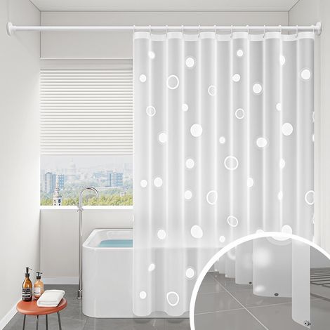 Rideau De Douche - EVA Imperméable Avec Oeillets Métalliques Et Ourlet Poids - Pour Salle De Bain Chambre Ou Camping - 80x180 cm À 200x150 cm - 1 Pièce (1/5)